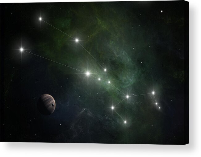 Astrological Acrylic Print featuring the digital art Taurus by Ian Merton