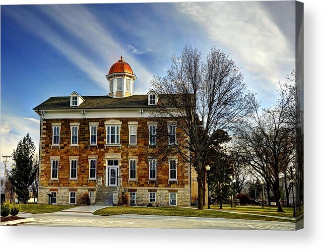 Tauy Jones Hall Acrylic Print featuring the photograph Tauy Jones Hall by Jean Hutchison