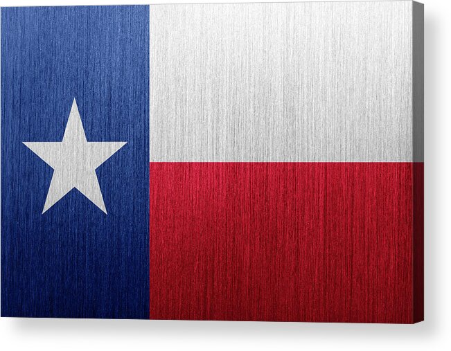 Material Acrylic Print featuring the digital art Texas Flag by Duncan1890