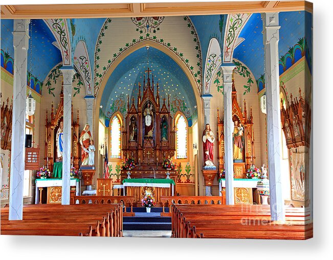 Church Acrylic Print featuring the photograph Texas Painted Church by Pattie Calfy