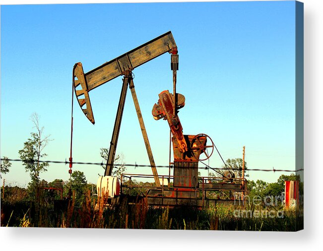 Pumping Unit Acrylic Print featuring the photograph Texas Pumping Unit by Kathy White