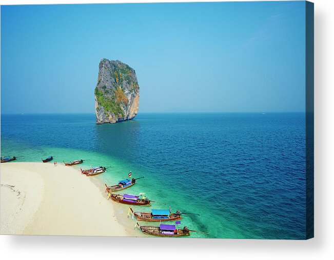 Tranquility Acrylic Print featuring the photograph Thailand, Krabi Province, Ko Poda Island by Tuul & Bruno Morandi
