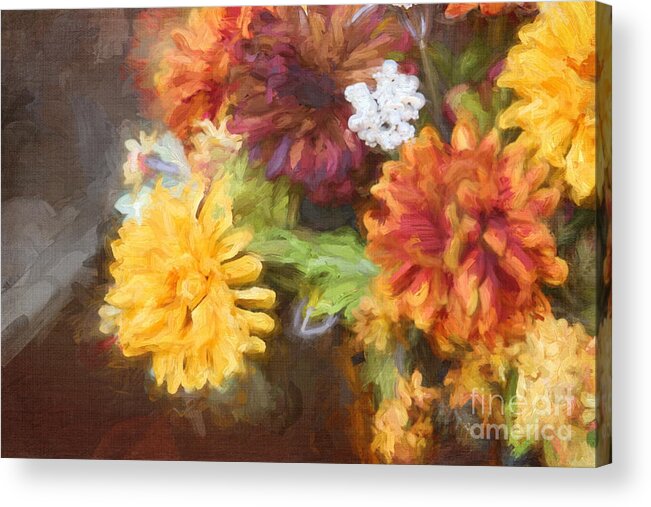 Bouquet Acrylic Print featuring the digital art Thanksgiving Bouquet by Jayne Carney