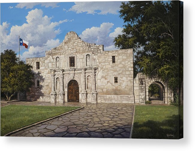 The Alamo Acrylic Print featuring the painting The Alamo by Kyle Wood