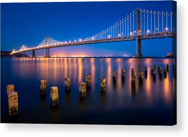 Bay Bridge Acrylic Print featuring the photograph The Bay Lights by Alexis Birkill