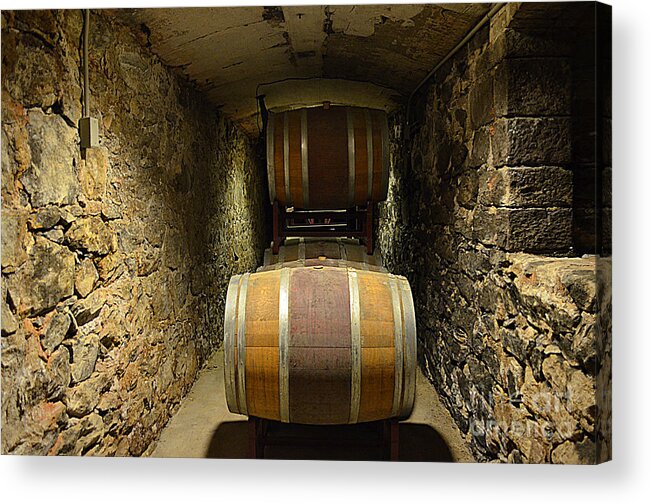 Biltmore Wine Barrels Acrylic Print featuring the photograph The Biltmore Estate Wine Barrels by Luther Fine Art