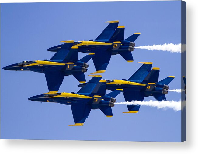 Aviation Acrylic Print featuring the photograph The Blue Angels In Action 1 by Jim Moss