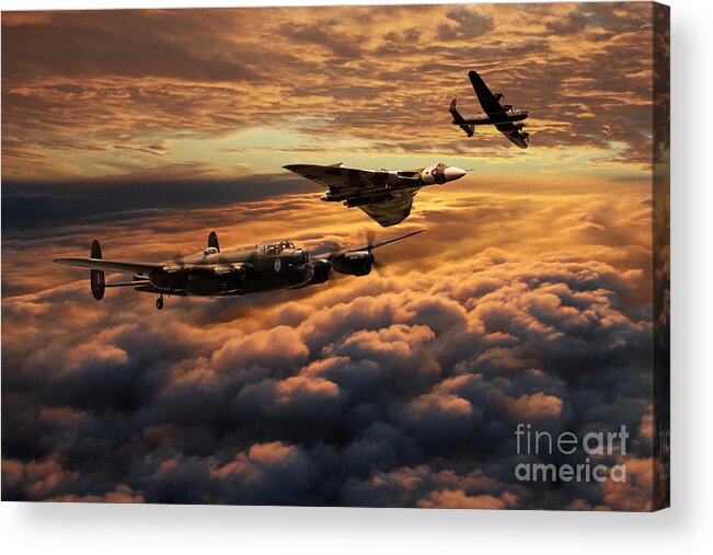 Avro Acrylic Print featuring the digital art The Bomber Age by Airpower Art