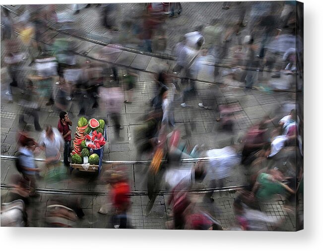 Salesman Acrylic Print featuring the photograph The Chaos Of The City by Fatih Balkan