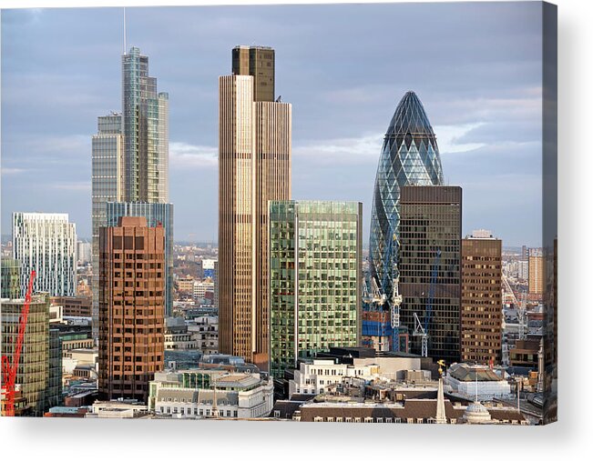 Corporate Business Acrylic Print featuring the photograph The City Of London by Majaiva