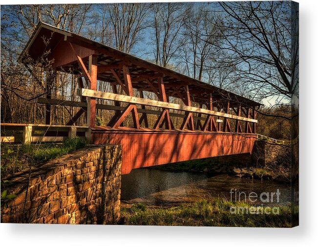 Bridge Acrylic Print featuring the photograph The Colvin Covered Bridge by Lois Bryan