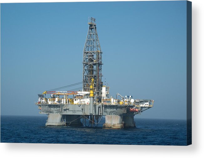 Oil Rig Acrylic Print featuring the photograph The Deepwater Horizon by Bradford Martin