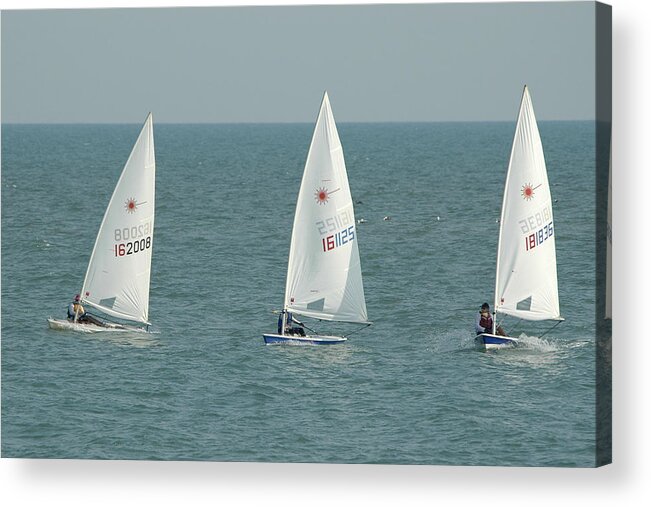 Sailboat Acrylic Print featuring the photograph The Dinghy Race by Bradford Martin