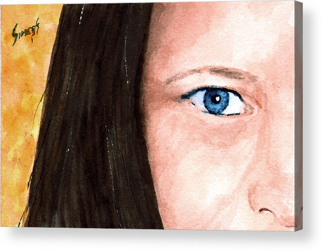 Eye Acrylic Print featuring the painting The Eyes Have It - Bonni by Sam Sidders