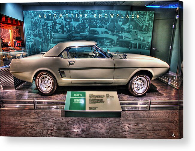 The First Acrylic Print featuring the photograph The First Mustang by Nicholas Grunas