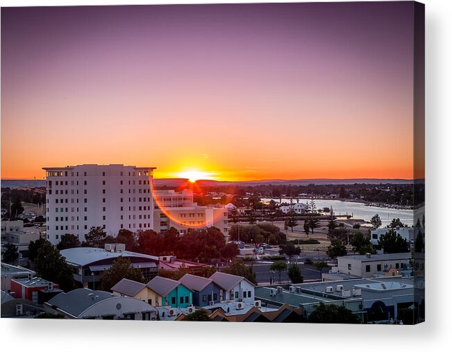 Sunrise Acrylic Print featuring the photograph The First Sunrise 2015 by Robert Caddy