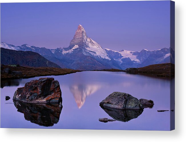 Mountains Acrylic Print featuring the photograph The First Touch by Krzysztof Mierzejewski