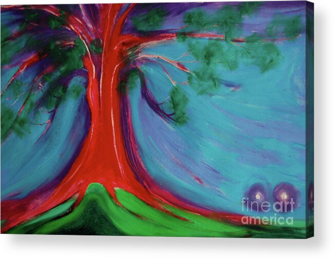 Tree Acrylic Print featuring the painting The First Tree by jrr by First Star Art