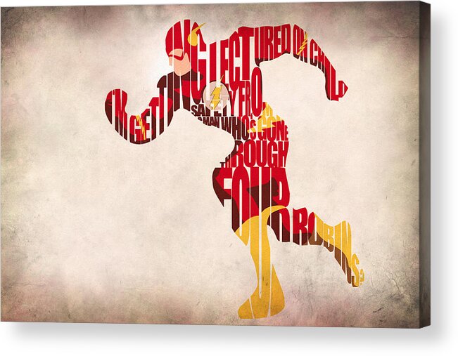 Flash Acrylic Print featuring the digital art The Flash by Inspirowl Design
