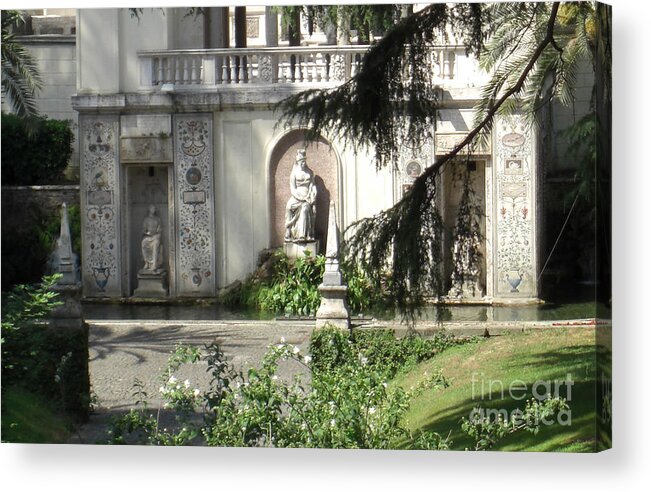 Rome Acrylic Print featuring the photograph The Garden at the Pope's Private Residence by Deborah Smolinske