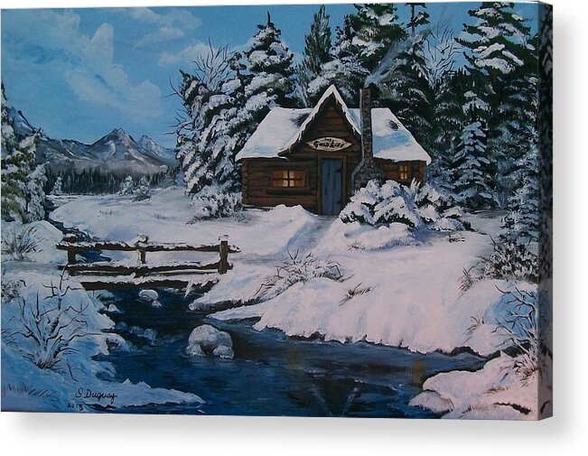 River Acrylic Print featuring the painting The Good Life by Sharon Duguay