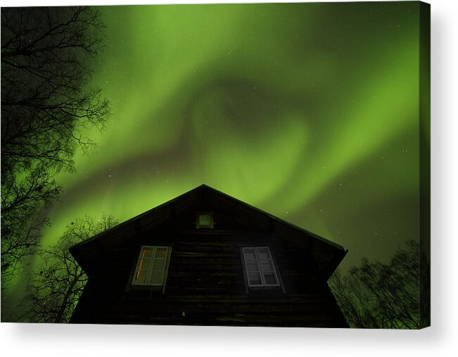 Aurora Acrylic Print featuring the photograph The Heavens Above by Pekka Sammallahti
