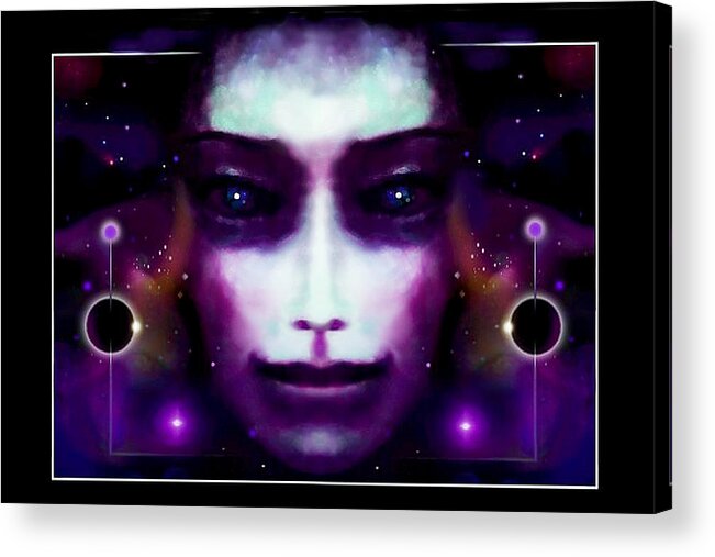Woman Acrylic Print featuring the painting The Key by Hartmut Jager