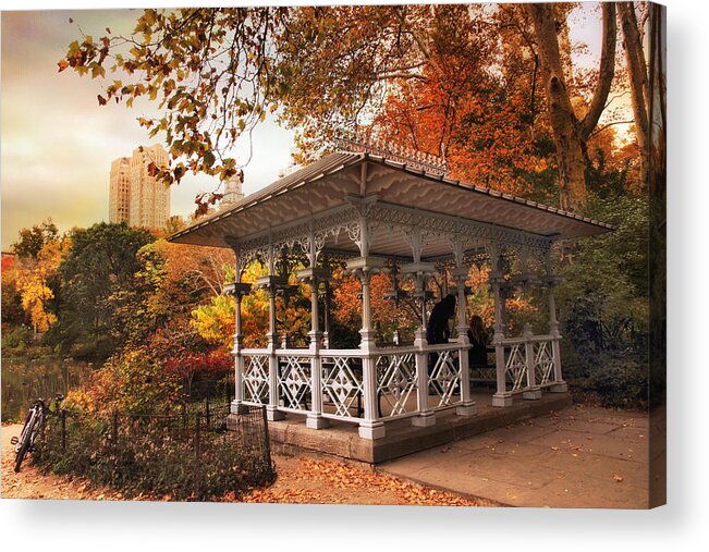 Central Park Acrylic Print featuring the photograph The Ladies Pavilion by Jessica Jenney