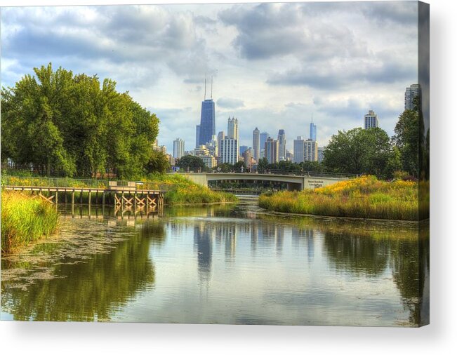 Chicago Acrylic Print featuring the photograph The Lagoon at Lincoln Park by Greg Thiemeyer