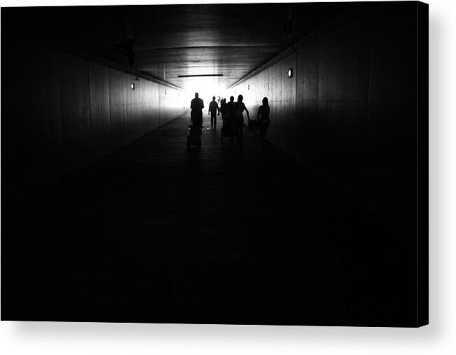 Light Acrylic Print featuring the photograph The light at the end of the tunnel by Nathan Rupert