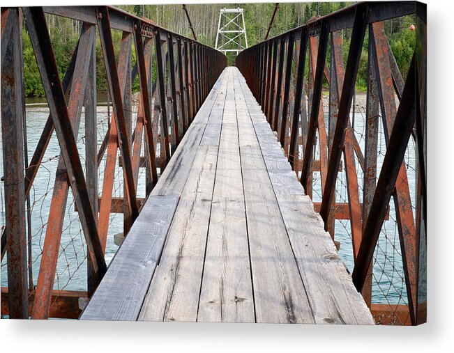 Transportation Acrylic Print featuring the photograph The Long Bridge by Mary Lee Dereske