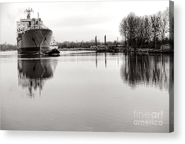 Tugboat Acrylic Print featuring the photograph The Long Journey Home by Olivier Le Queinec