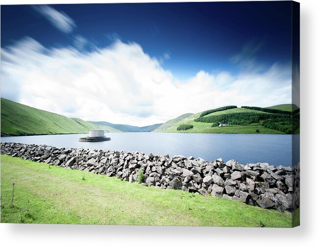 Tranquility Acrylic Print featuring the photograph The Megget Reservoir, Scottish Borders by Iain Maclean