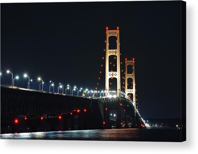 Mackinac Bridge Acrylic Print featuring the photograph The Mighty Mac by Keith Stokes