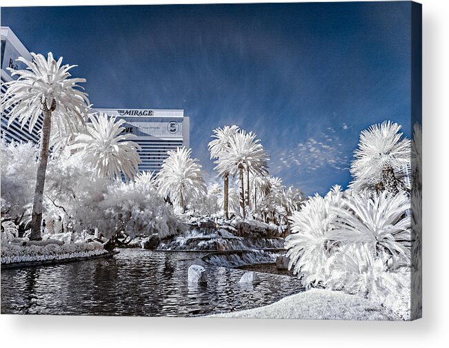 720 Nm Acrylic Print featuring the photograph The Mirage in Infrared 1 by Jason Chu