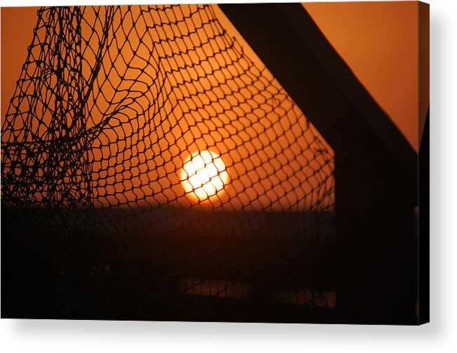 Net Acrylic Print featuring the photograph The Netted Sun by Leticia Latocki