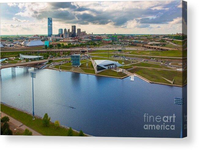  Oklahoma City Acrylic Print featuring the photograph The Oklahoma River by Cooper Ross