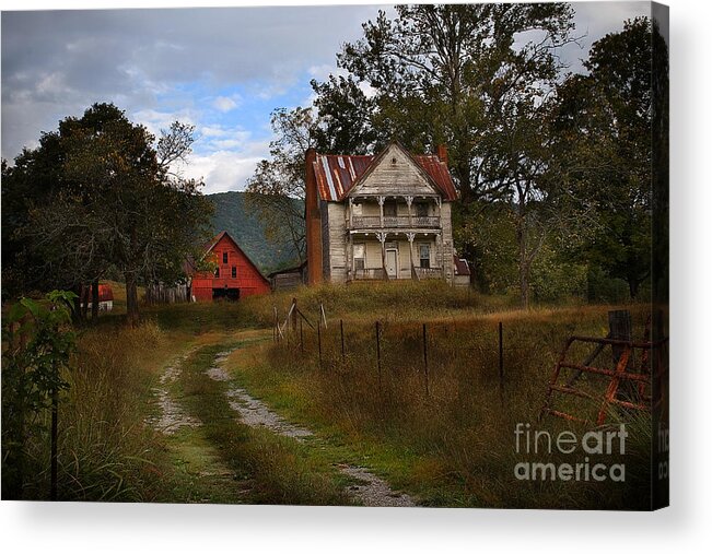 Homestead Acrylic Print featuring the photograph The Old Homestead by T Lowry Wilson