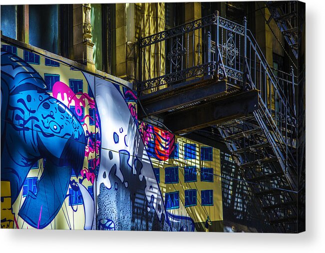  Acrylic Print featuring the photograph The Painted Stair by Raymond Kunst