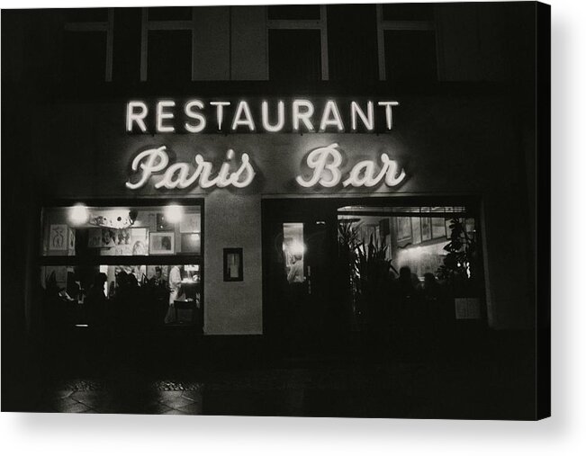 Paris Bar Acrylic Print featuring the photograph The Paris Bar by Dominique Nabokov