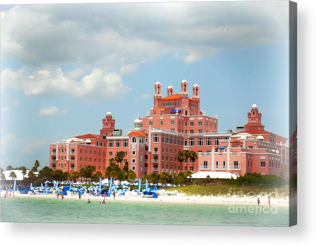 Pink Acrylic Print featuring the digital art The Pink Palace by Valerie Reeves