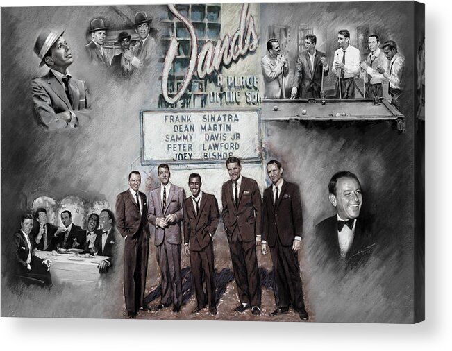 The Summit Acrylic Print featuring the mixed media The Rat Pack by Viola El