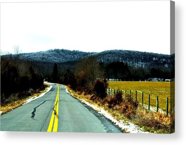 Road Acrylic Print featuring the photograph The Road Home by Carlee Ojeda