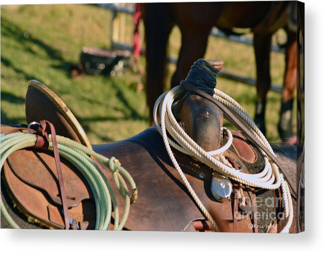 Horse Acrylic Print featuring the photograph The Ropin Rig by Kris Wolf