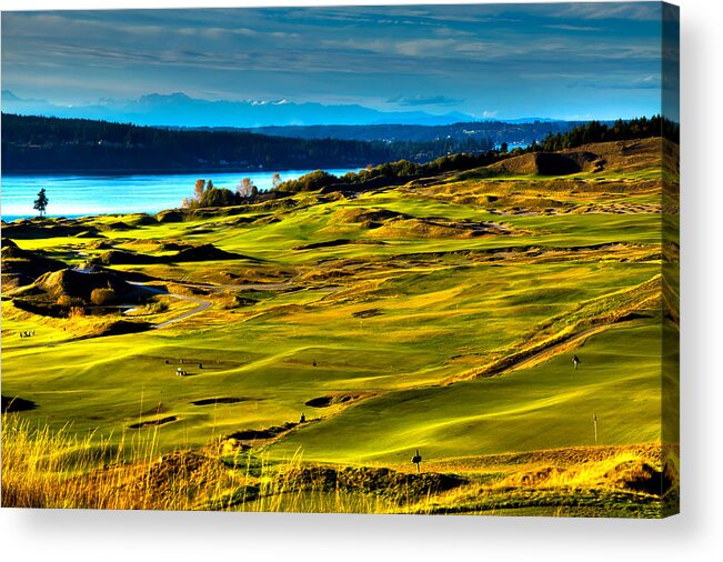 Chambers Bay Golf Course Acrylic Print featuring the photograph The Scenic Chambers Bay Golf Course - Location of the 2015 U.S. Open Tournament by David Patterson