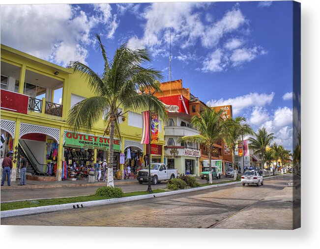 Cozumel Acrylic Print featuring the photograph The Shops of Cozumel by Jason Politte