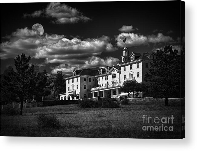 The Stanley Hotel Acrylic Print featuring the photograph The Stanley Hotel by Priscilla Burgers