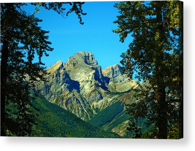 Three Sisters Mountain Acrylic Print featuring the photograph The Three Sisters by Anita Braconnier
