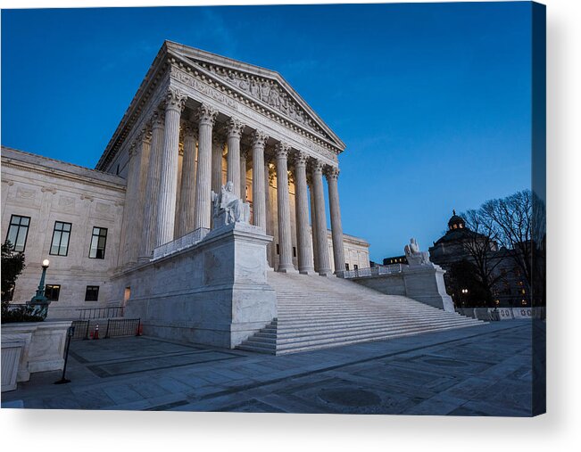 Us Supreme Court Building Acrylic Print featuring the photograph The U.S. Supreme Court Building by Geoff Livingston