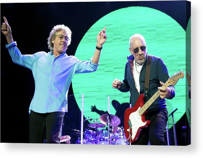 People Acrylic Print featuring the photograph The Who Perform At The O2 Arena by Neil Lupin